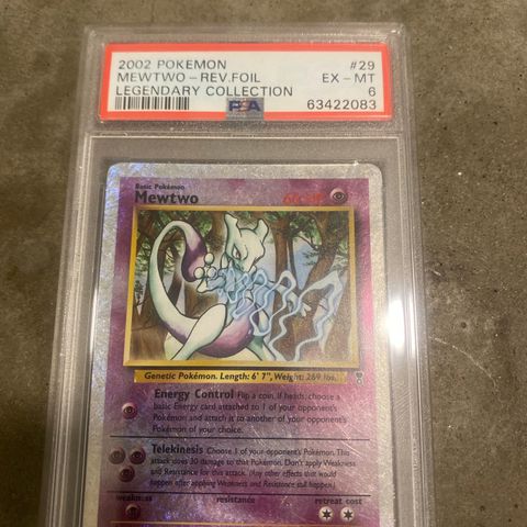 Mewtwo Reverse holo 2002 LC PSA 6