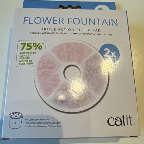 Catit Flower triple action filter til drikkefontene, 2 pk