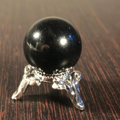 Obsidian Ball På Stativ