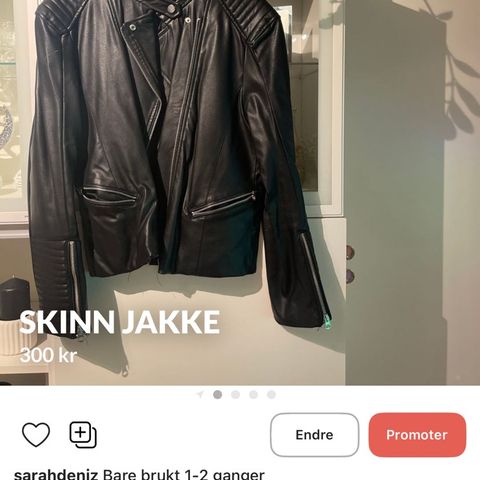 Skinn jakke