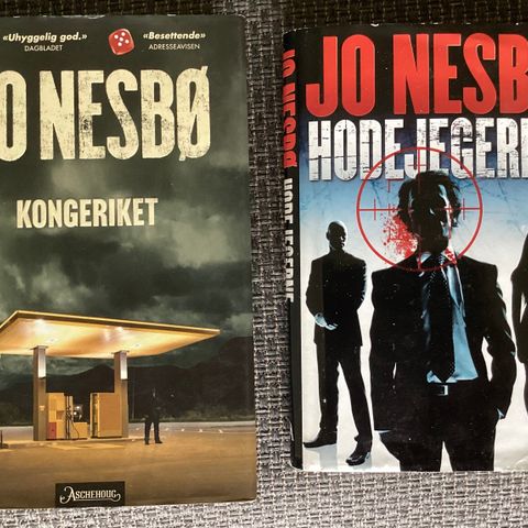 JO NESBØ 2 meget flotte bøker«KONGERIKRT»««HODEJERGERNE»