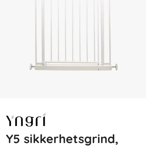 Yngre Y5 sikkerhetsgrind