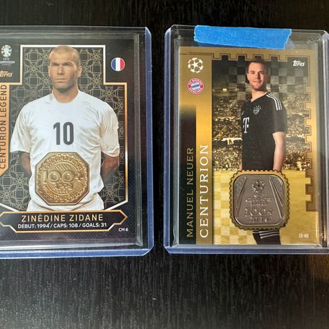 Fotballkort relic Zidane & Neuer