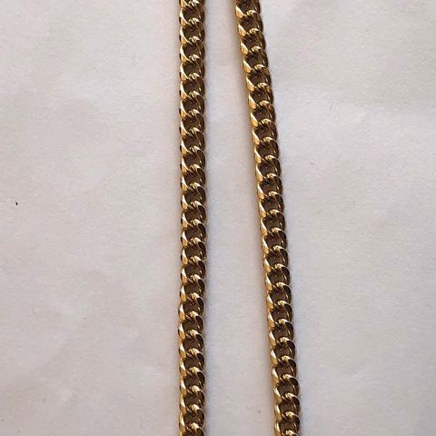 Pent, gold plated Cuban Chain / gullbelagt kubansk kjede