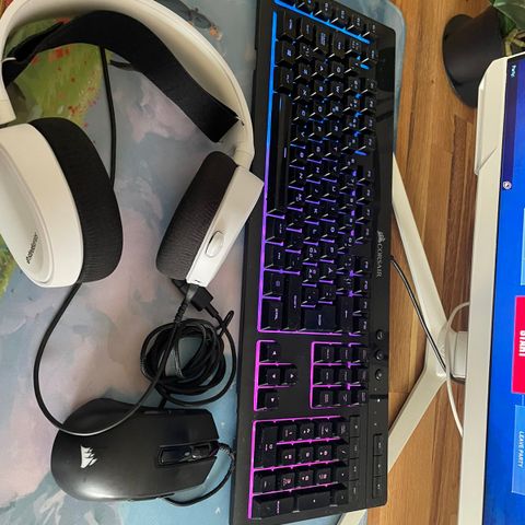 Gaming pakke. Keyboard, headset og mus