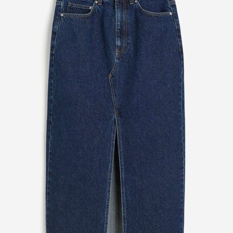 Midi denimskjørt