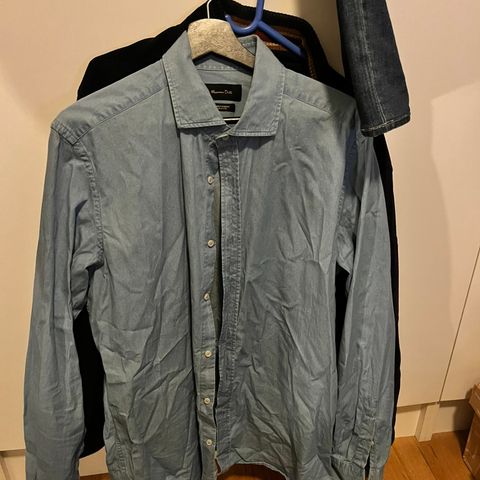 Denim skjorte lys Massimo Dutti