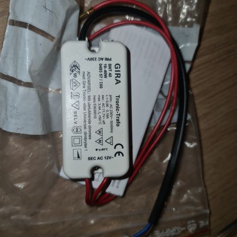 12v trafo 40w ny selges