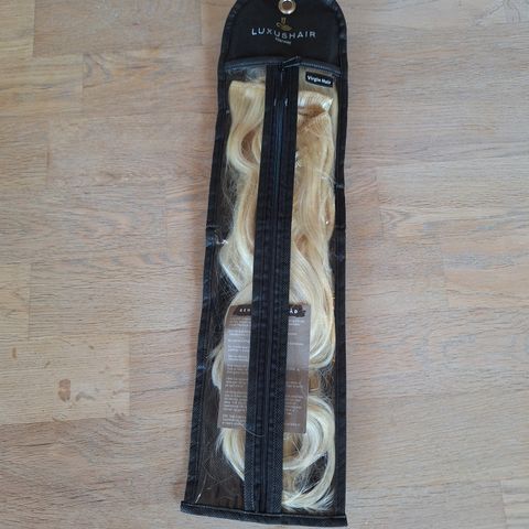 Clip on extentions fra Luxushair ice blond