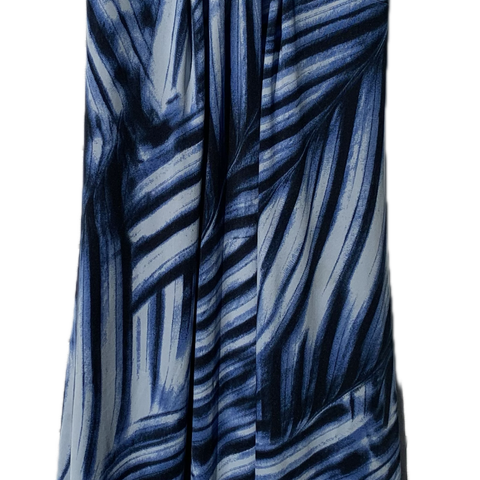 Marion kjole - Elegant blå fotsid sommerkjole med knyting