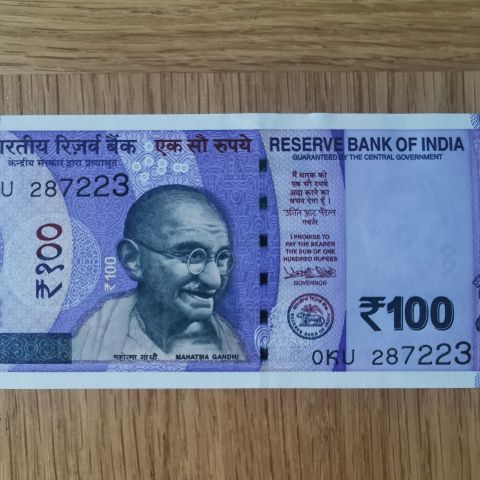 India 100 rupi, 2018, UNC