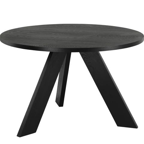 Rundt spisebord Ø120cm (matt svart)