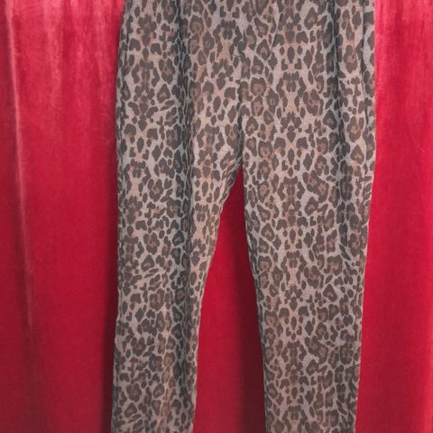Fine leopard stretch bukser