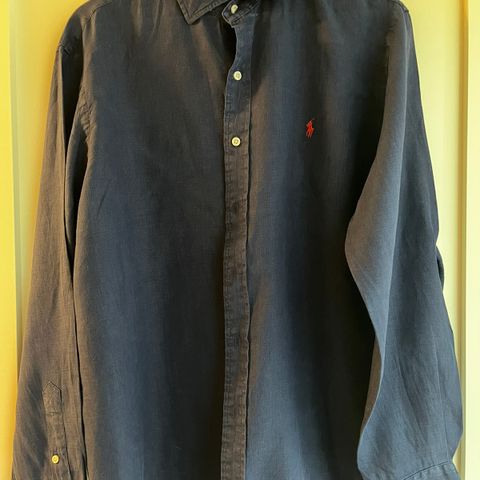 Ralph Lauren linen shirt navy blue as new