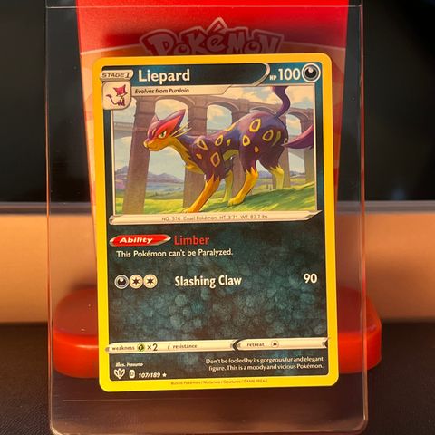 Liepard 107/189 - Rare Pokémonkort