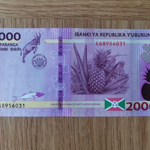 Burundi 2000 franc, 2018, UNC