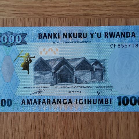 Rwanda 1000 franc, 2019, UNC