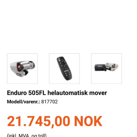 Enduro 505FL helautomatisk mover