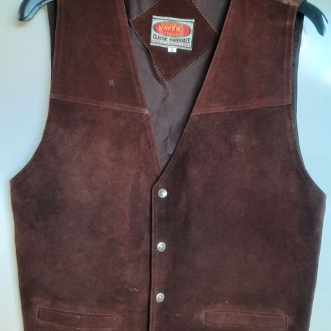 Skinn vest. Strl. L