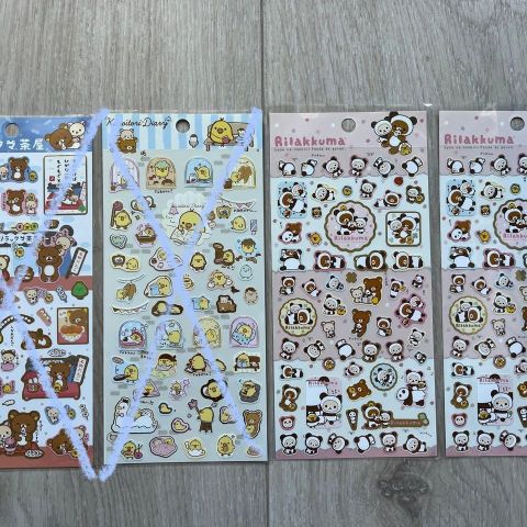 Klistremerke samling fra Japan Rilakkuma etc.