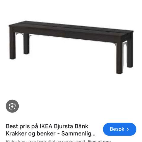 Bjurstad benk fra IKEA ønskes kjøpt