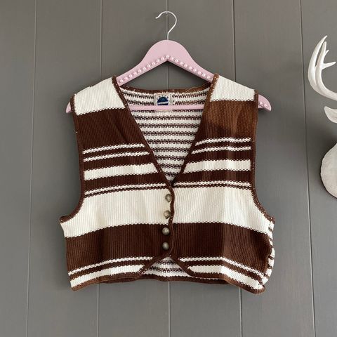 Vintage heklet vest Str S / M