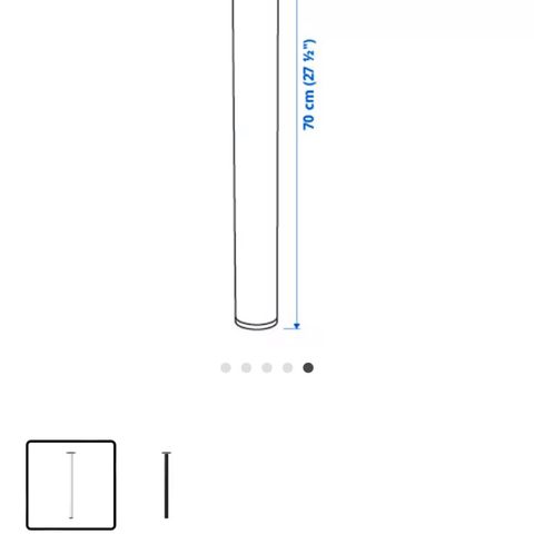 Ikea bordbein svart 5 stk