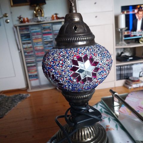2stk Tyrkisk marokkansk mosaikk lampe