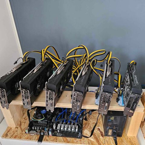 3 komplette mining rigs + deler