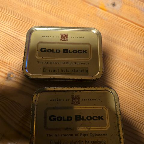 Gold Block Tobacco (Pris per stk står i beskrivelse)
