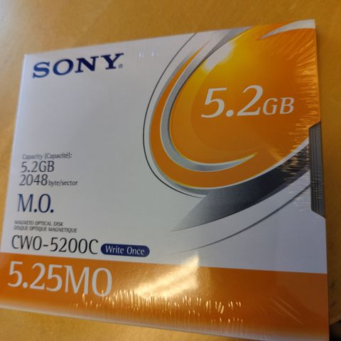 Sony CWO-5200C, M.O. disker