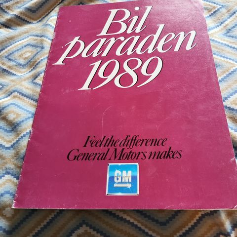 General Motors bilparaden 1989 norsk tekst.