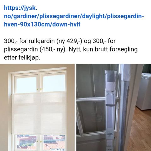 Rullegardin og plissegardin