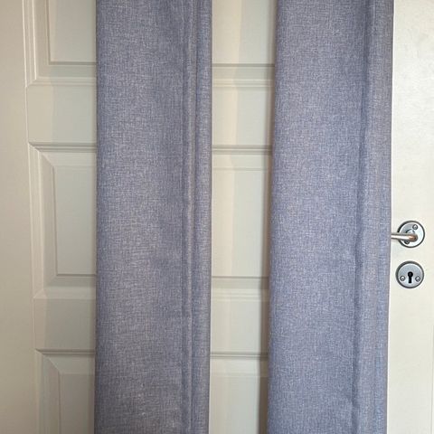 2 sett fine gardiner til barnerom (lys blå og lys grå)