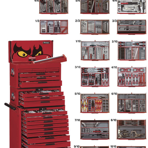 Verktøyvogn fra Tengtools med over 1000 verktøy