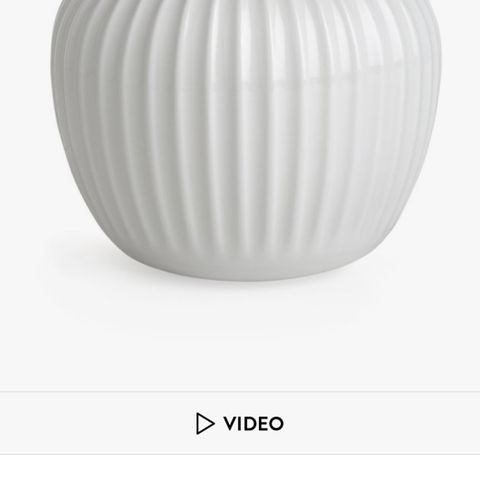 Hvit Kaehler Hammershøi vase