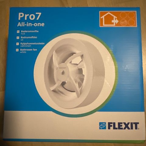 Flexit baderomsvifte PRO7 all in one - i hvit