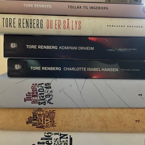 Bøker av Tore Renberg, Elsa Morante og Mikael Niemi
