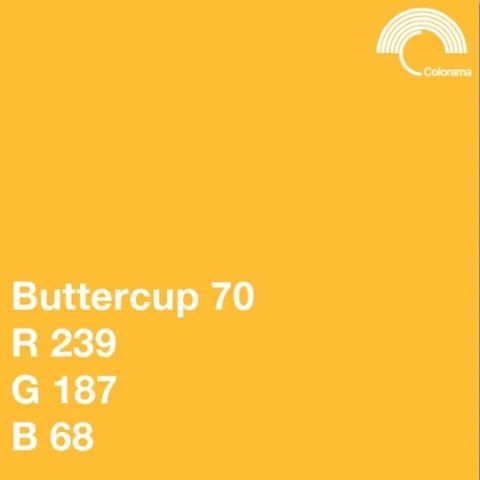 Papirbakgrunn - Gul - Colorama Buttercup 70