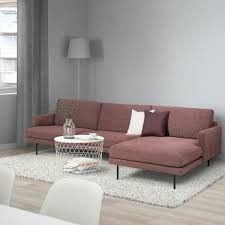 Klintorp stor sofa rødbrun