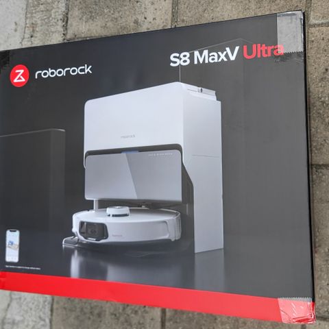 Helt ny Roborock S8 MaxV Ultra robotstøvsuger, hvit