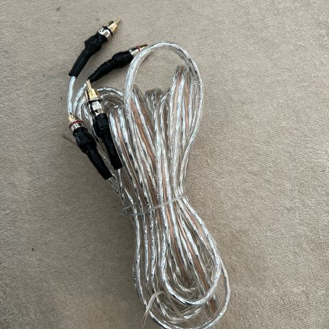 Phonokabel sett, Silver LUX RCA, 5M