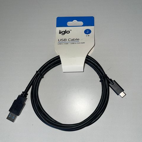 iiglo USB-A 3.0 til USB C kabel 2m