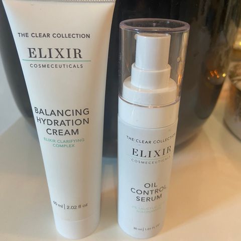 Elixir cosmecauticals oil control serum og balancing hydration cream