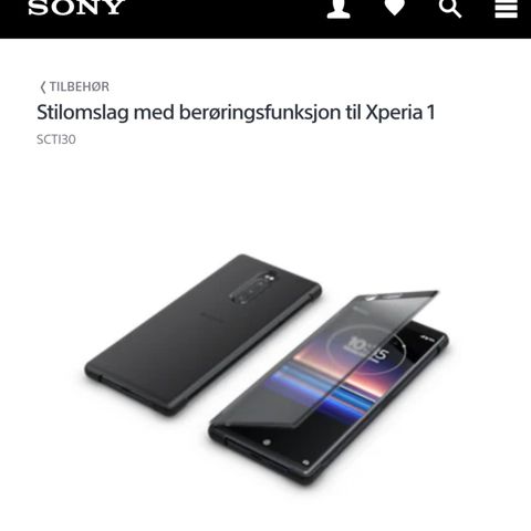 Deksel til Sony Experia 1