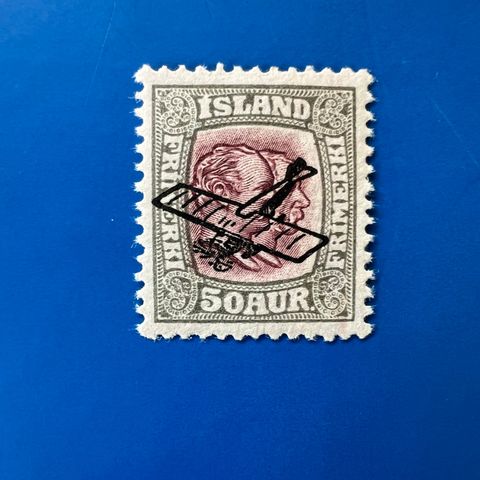 Island luftpost 1929 50 øre postfrisk