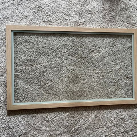 Komplement glasshylle, hvitbeiset eik, 100x58 cm