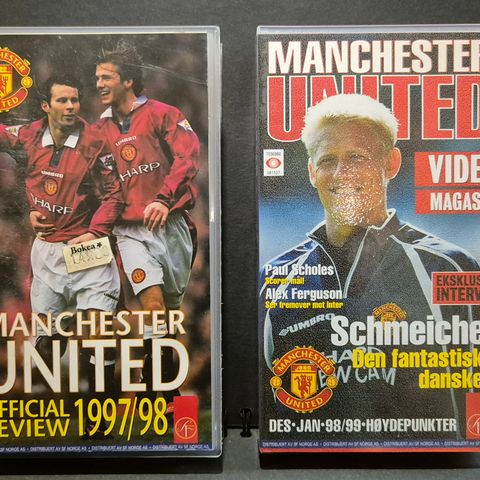 VHS filmer Manchester United 1997, 98, 99