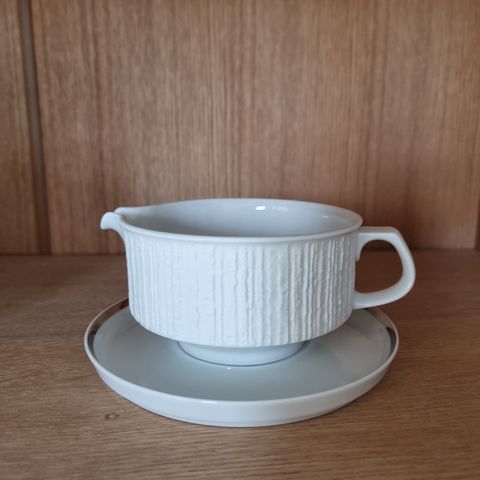 Thomas Germany (Rosenthal) Arcta white Platinum Rim tallerkner og sausnebb