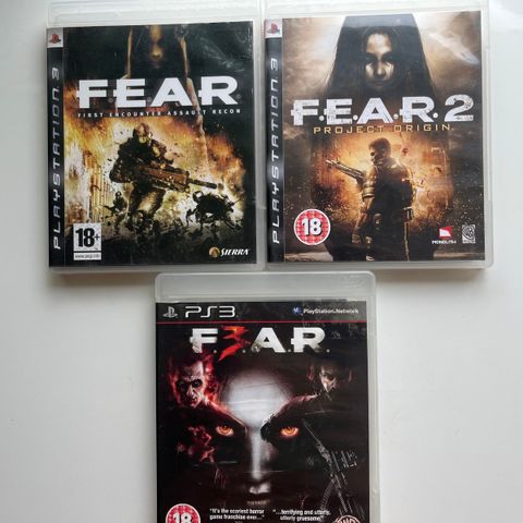 Ps3 spill FEAR F.E.A.R.  1 / 2 / 3